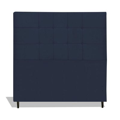Cabeceira Estofada Box Casal Queen Size Encosto Para Cama Maveric 164x126 Cm Azul Marinho