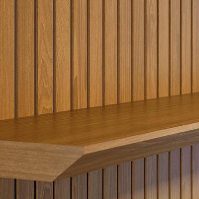 Painel Home Suspenso íris Cumaru Opala Para Tv Até 55 Madetec Cumaru Opala