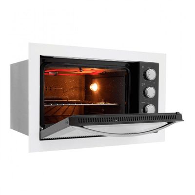 Forno Elétrico De Embutir 48 Litros Fit Line Fischer Branco 220V