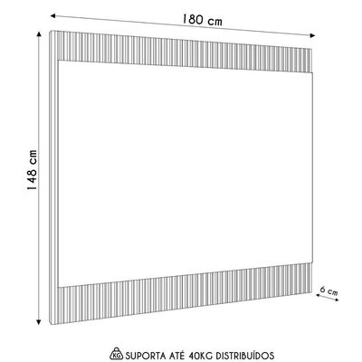 Painel Para Suspenso 70 Pol 180cm Real L06 Tauari-off White Fosco - Mpozenato