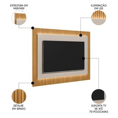 Painel Para Suspenso 70 Pol 180cm Real L06 Tauari-off White Fosco - Mpozenato
