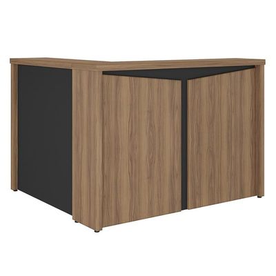Balcão De Recepção 135cm Corp A06 Nogal-preto - Mpozenato