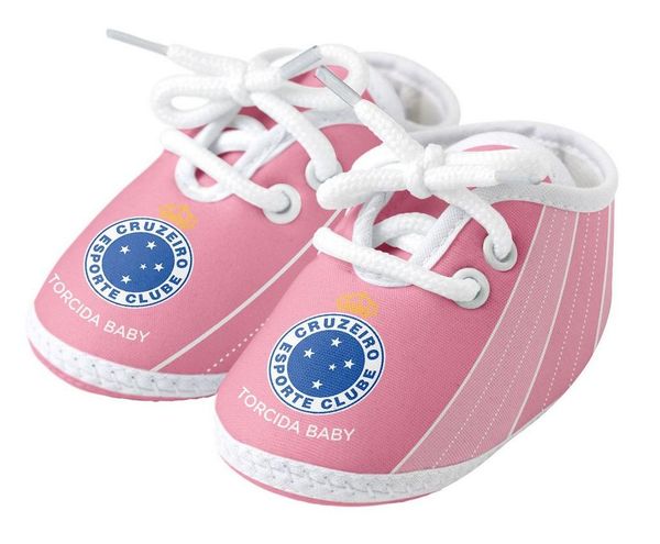 Chuteira Bebê Cruzeiro Rosa Torcida Baby G / Rosa