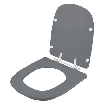 Tampa De Vaso Poliester Ibiza Cinza Escuro Para Bacia Incepa 6lpf