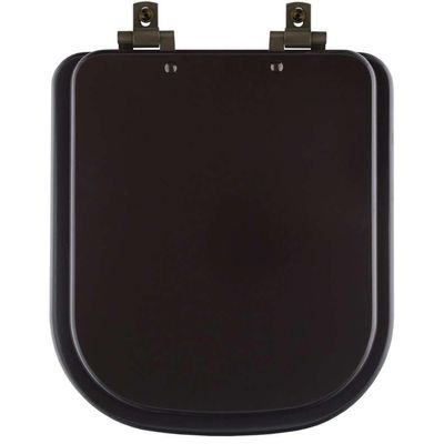 Tampa De Vaso Laqueado Com Amortecedor Quadra Marrom Fosco Para Bacia Deca Com Ferragem Marrom