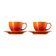 KIT LE CREUSET BULE GRANDE 1,3L E 2 CANECAS 200ML EXPRESSO C/ PIRES LARANJA