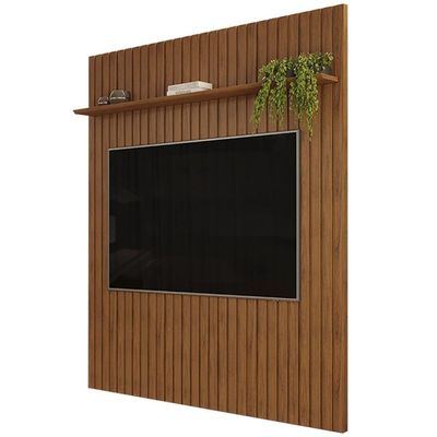 Painel Para 65 Polegadas Ripado 183x240cm Pratisk D04 Freijó - Mpozenato