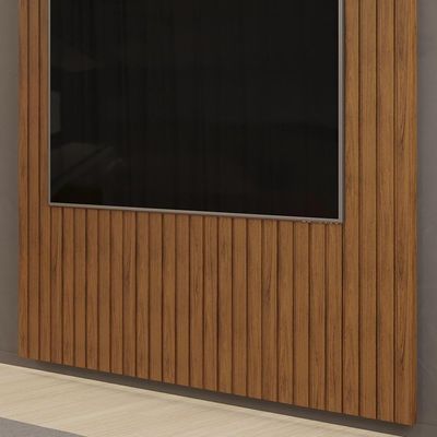 Painel Para 65 Polegadas Ripado 183x240cm Pratisk D04 Freijó - Mpozenato