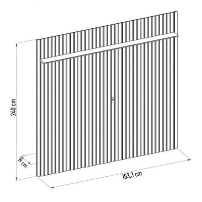 Painel Para 65 Polegadas Ripado 183x240cm Pratisk D04 Freijó - Mpozenato