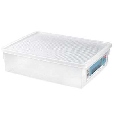 10 Caixas Organizadoras com Tampas Empilháveis para Botas Cano Longo 49x36cm Ordene