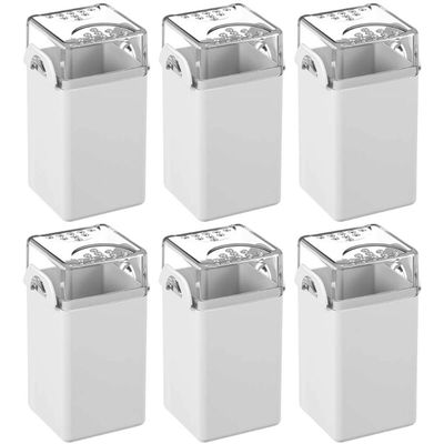 Kit 6 Saleiros Pimenteiros de Mesa 70ml Branco Plástico Coza Restaurante Bar
