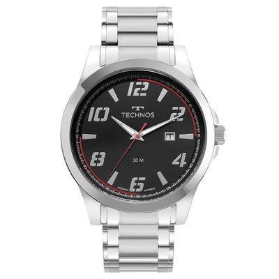 Relógio Technos Masculino Racer Prata - 2115uag/1p Relógio Technos Masculino Racer Basico Prata - 2115uag/1p