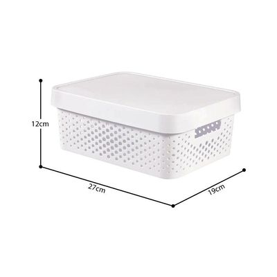 Cesto Organizador Modular Infinity 4.5 Litros Curver Branco Keter