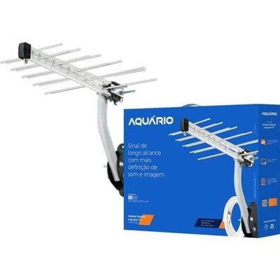 Antena Externa Log Para Tv Lu-20 Plus Aquário