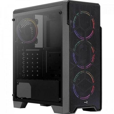 Gabinete Gamer Aerocool Ore Saturn Preto Rgb Lateral...