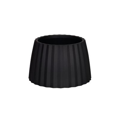 Vaso Cachepot Wave 25cm Preto