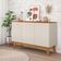 Balcao Buffet Ares 3 Portas 122 Cm Henn Off White Nature