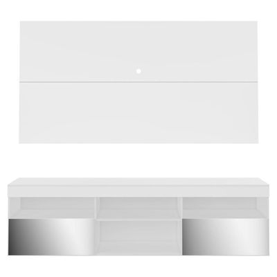 Rack Com Painel Tv 65" Espelho Flórida Multimóveis V3322