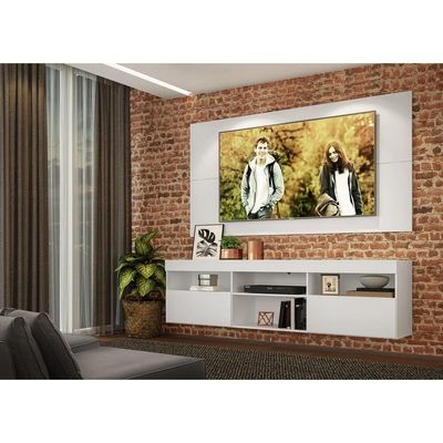 Rack Com Painel Tv 65" Multimóveis V3299 Branco