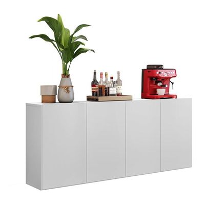 Aparador Buffet 4 Portas Suspenso Multimóveis V3594 Branco