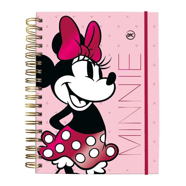 Caderno College Smart Dac Capa Dura Disney Minnie 10 Matérias 80 Folhas