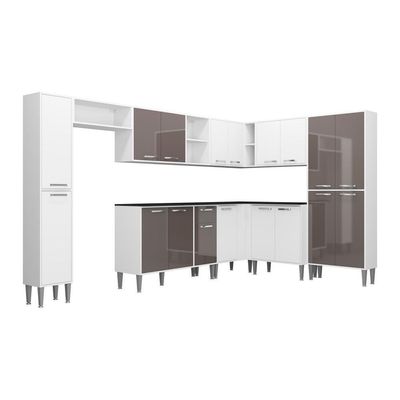 Cozinha Completa Xangai Rock Fg3286 Branca/lacca Fumê