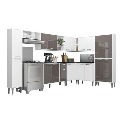 Cozinha Completa Xangai Rock Fg3286 Branca/lacca Fumê