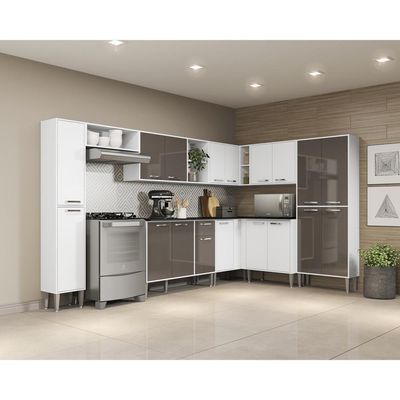 Cozinha Completa Xangai Rock Fg3286 Branca/lacca Fumê