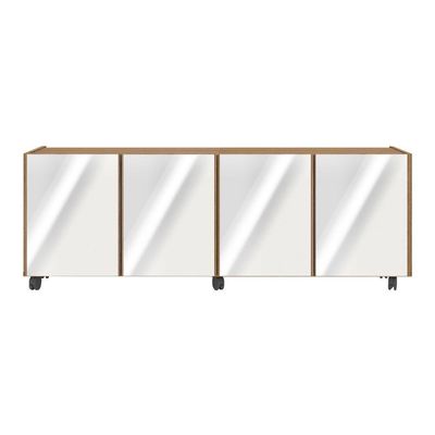 Rack Tv Até 50 Polegadas Com Rodízios E Espelhos Mp1080 Rustic Rustic
