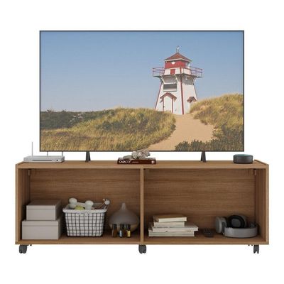 Rack Tv Até 50 Polegadas Com Rodízios E Espelhos Mp1080 Rustic Rustic