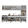 Cozinha Modulada Completa Compacta 5 Peças Com Balcão Para Cooktop Veneza Multimóveis Mp2270 Branco Dourado