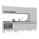 Cozinha Modulada Completa Compacta 5 Peças Com Balcão Para Cooktop Veneza Multimóveis Mp2270 Branco Dourado
