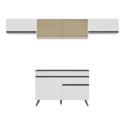 Armário De Cozinha Compacta 4 Peças Mp3698.964 Branco