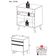 Balcão Cozinha Para Cooktop 70cm 1 Porta 1 Gaveta Veneza Multimóveis V3706 Branco Branco