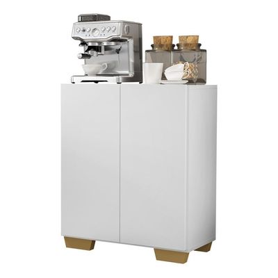 Aparador Buffet 2 Portas Multimóveis V3610 Branco/Natural
