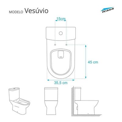 Tampa De Vaso Poliéster Decorada Golfinho E Conchas Vesuvio Para Louça Icasa