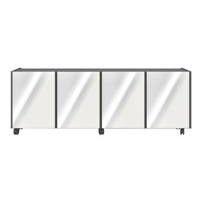 Rack Tv Até 50 Polegadas Com Rodízios E Espelhos Mp1080 Grafite Grafite