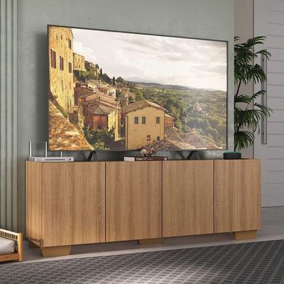 Rack Para Tv Até 50 Polegadas Com Mp1072 Rustic natural