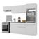 Armário De Cozinha Compacta 4 Peças Com Rodapé Mp2176 Made Multimóveis Branco Branco