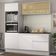 Armário De Cozinha Compacta 3 Peças Com Rodapé Mp2178 Made Multimóveis Branco Branco
