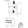 Balcão Cozinha Para Cooktop 70Cm 1 Porta Preto/branco