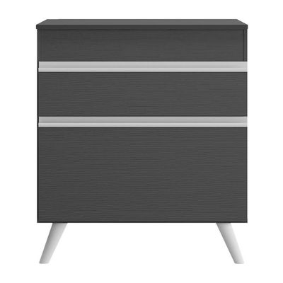 Balcão Cozinha Para Cooktop 70Cm 1 Porta Preto/branco