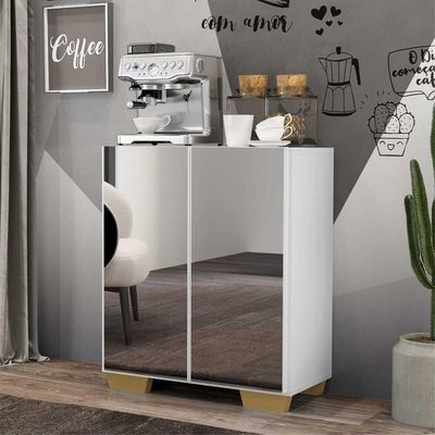 Aparador Buffet 4 Portas Vegas V3560 Branco/