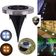 Kit 4 Luminaria 8 Leds Solar Spot Balizador Inox Espeto Jardim Escada Refletor Chao Decoracao