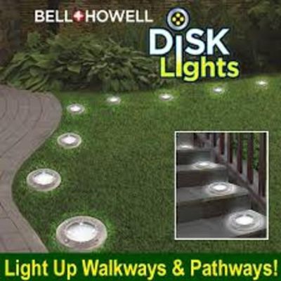 Kit 4 Luminaria 8 Leds Solar Spot Balizador Inox Espeto Jardim Escada Refletor Chao Decoracao