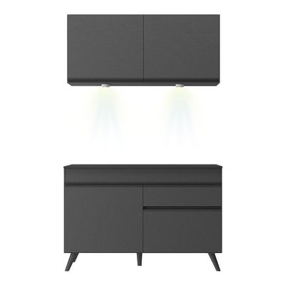 Armário De Cozinha Compacta 2 Peças Mp2012.895 Up Preto