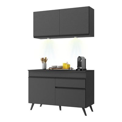 Armário De Cozinha Compacta 2 Peças Mp2012.895 Up Preto