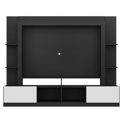 Rack Estante com Painel Tv 65 e 2 Portas Oslo Preto branco