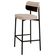 Banqueta Alta Bar Estofada Kit 2 Ella M25 Linho Areia-preto - Mpozenato