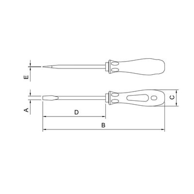 Chave Fenda Ponta Chata Cobre-berilio 5x100 Mm (3/16x4) Tramontina Pro Tramontina